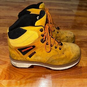 Leather Wolverine Boots Waterproof Plus W/ Safety Toe Mens Size 13 *NEED WORK*